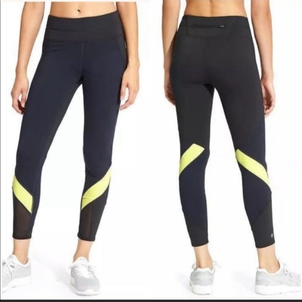 Athleta Blue Colorblock Spliced Sonar Leggings S